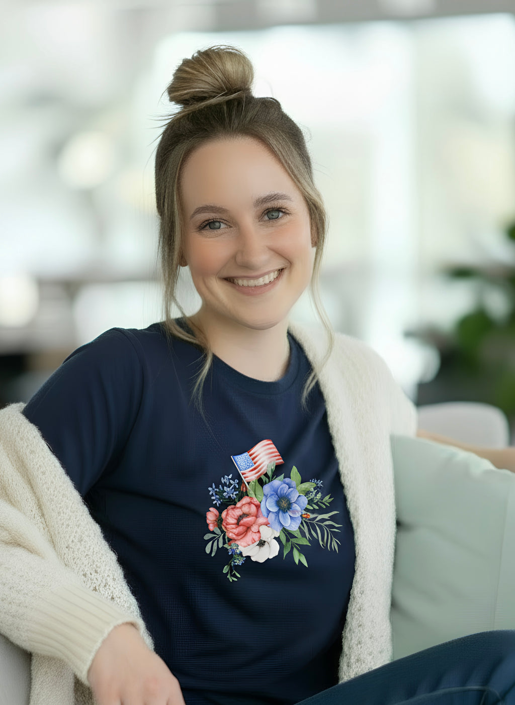 Patriotic Floral Bouquet T-shirt