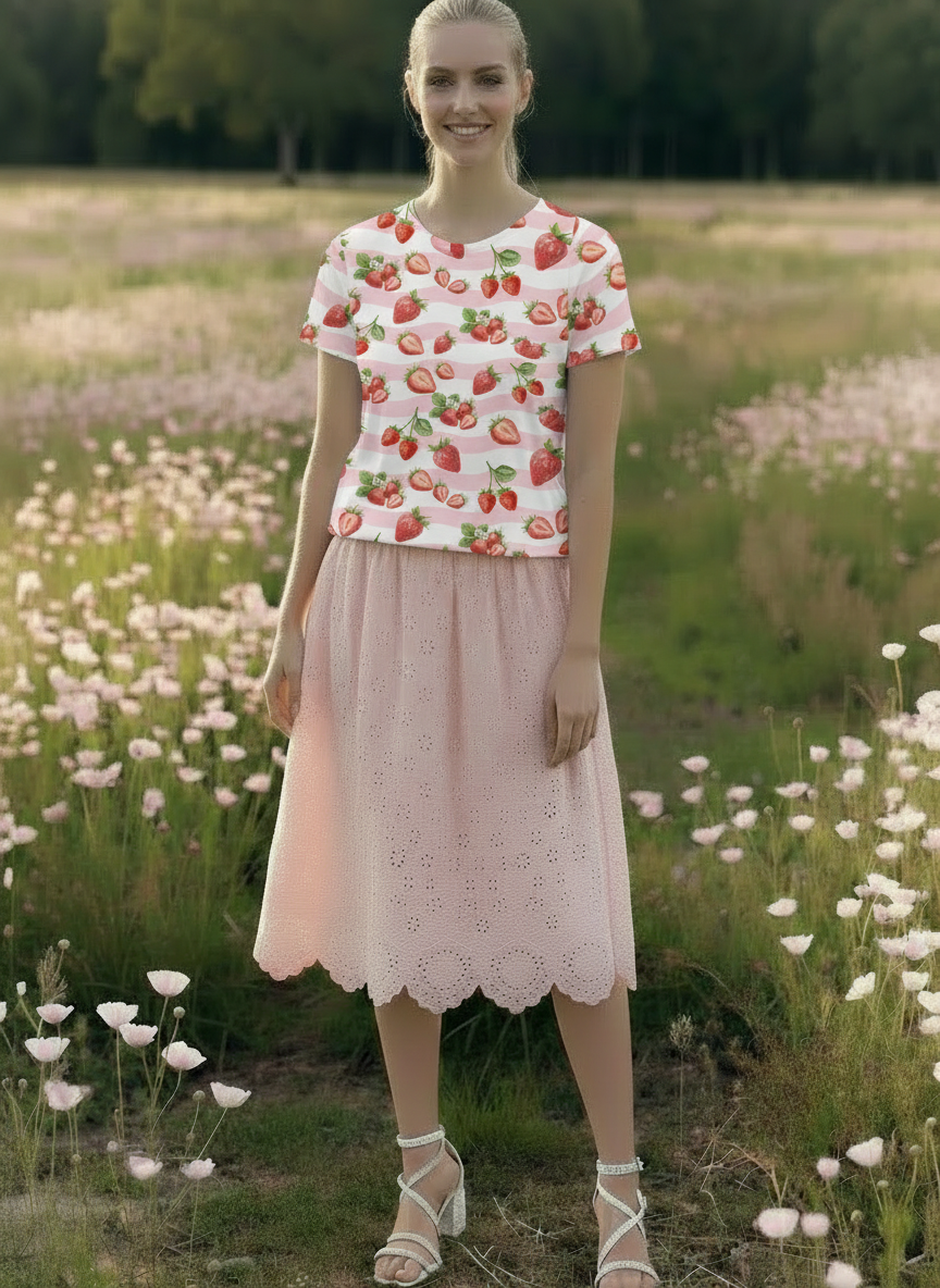 Summer Pink Strawberry T-shirt