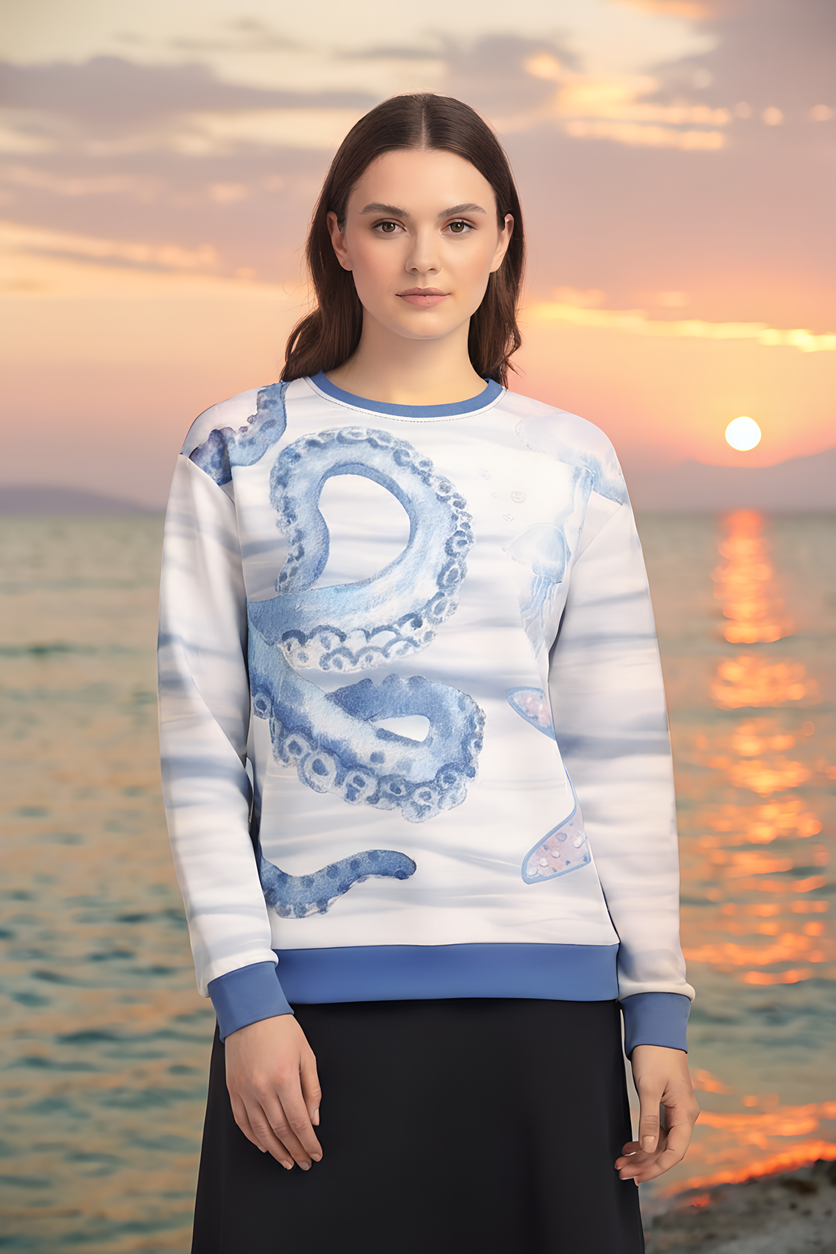 Blue Ocean Creature Sweatshirt
